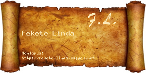 Fekete Linda névjegykártya