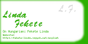 linda fekete business card